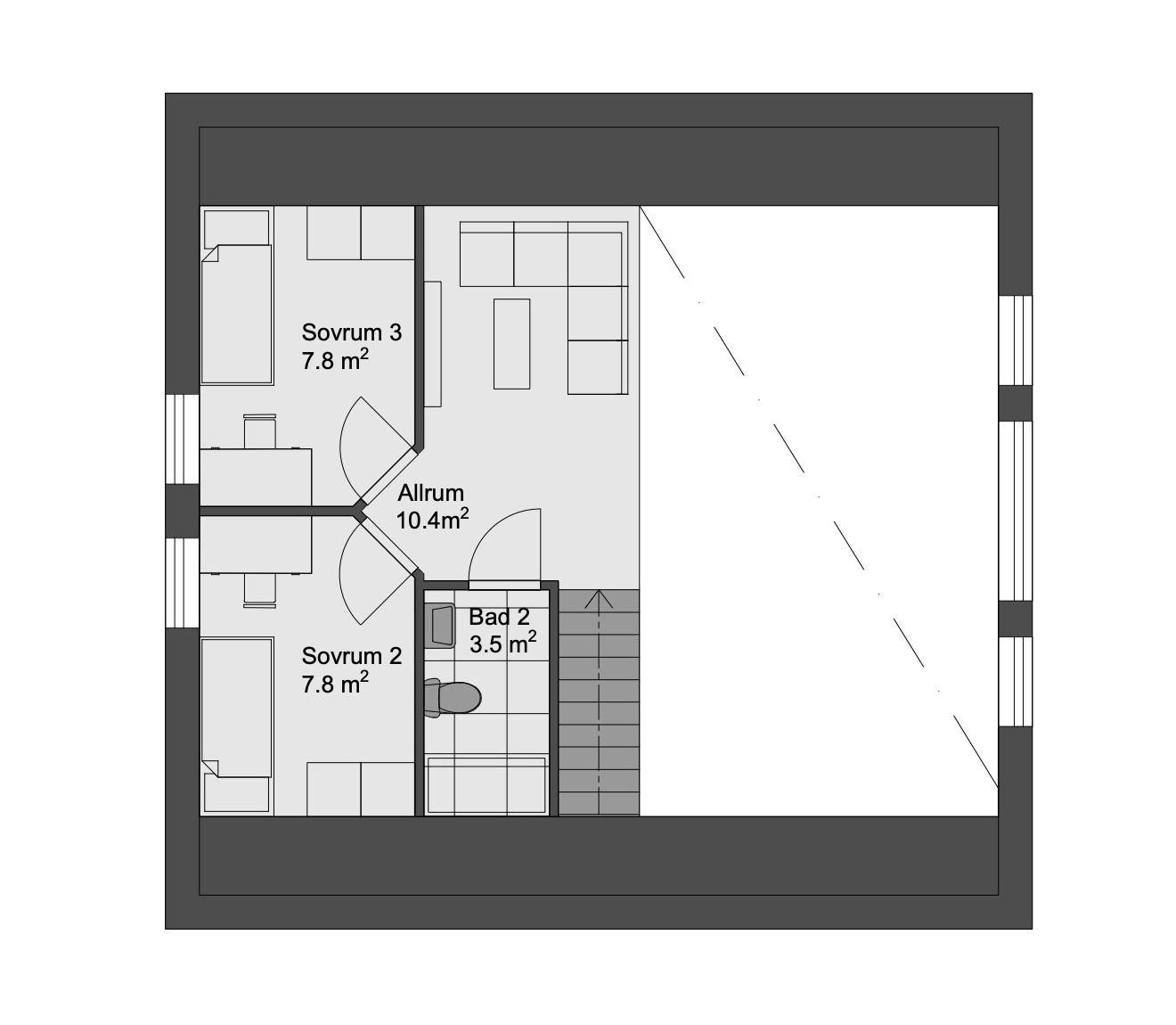 Solhem 1,5 — Övre plan