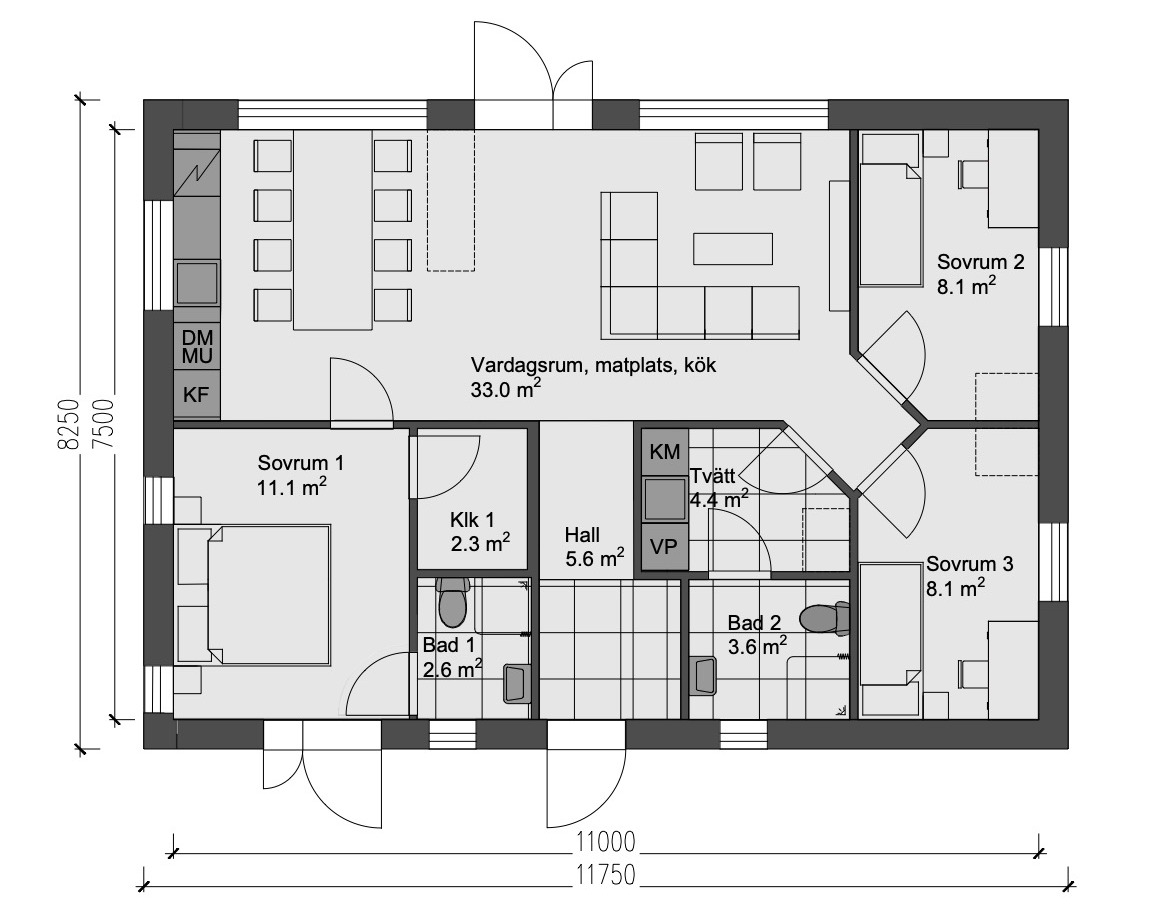 Solhem 4 — Planlösning A